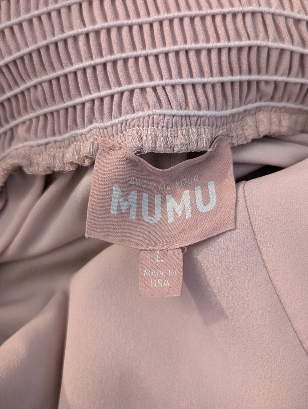 Show Me Your Mumu June Maxi Dress Dusty Blush Crisp L - Picture 8 of 8